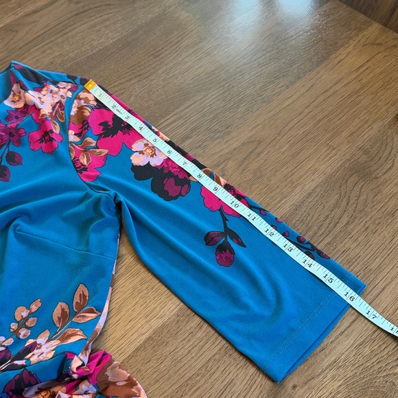 London Times Women's 10 3/4 Sleeve Dress - Picture 8 of 12